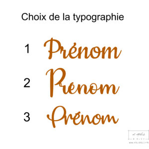 Choix de la typo prénom initial