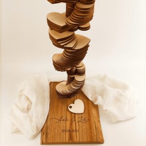 Livre d'or sur tiges 70 coeurs 1