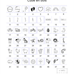 Planche visuel cubes