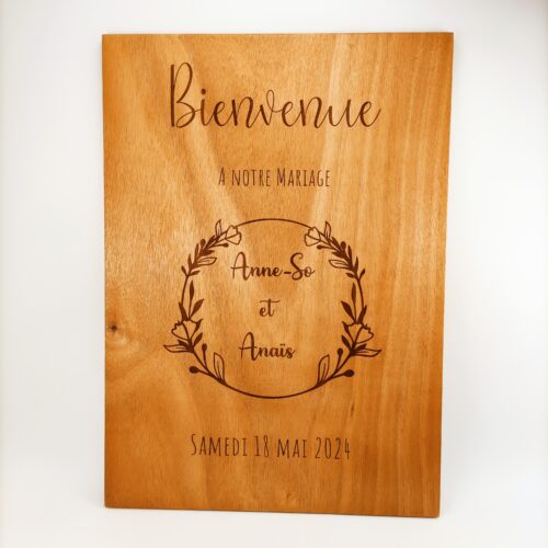 panneau bienvenue mariage