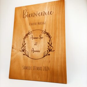 panneau bienvenue mariage -