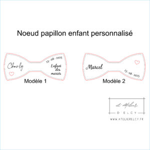 Planche noeud papillon enfant personnalisé