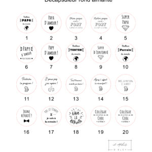 Planche décapsuleur standard