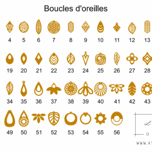 planche boucle d'oreille