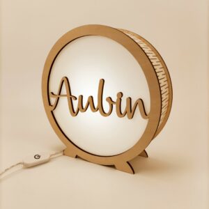 Lampe Prénom Ronde Personnalisée