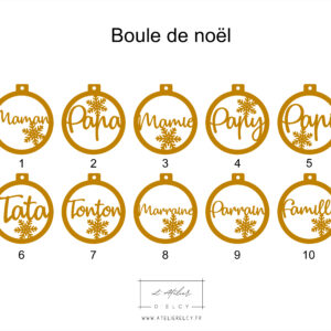 Planche boule de noel standard
