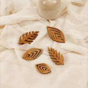 barrette feuille cheveux