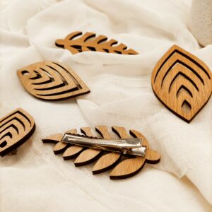 barrette feuille cheveux