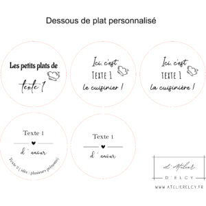 Planche dessous de plat personnalisé