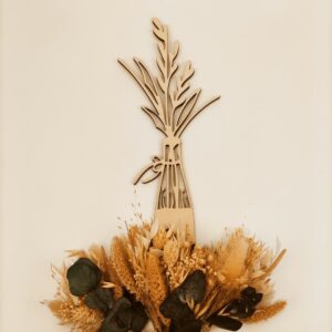 vase et fleur découpé