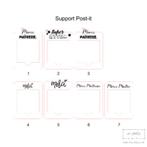 Planche support post it