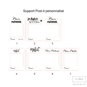 Planche support post it personnalisé