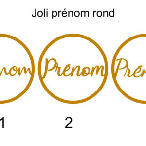 Planche typo prénom rond