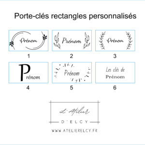 Planche porte clé rectangle perso