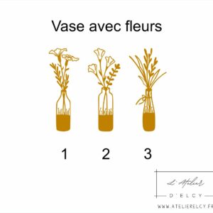 Planche vase fleur