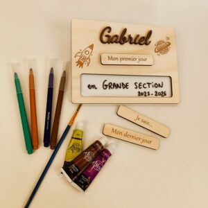 Pancarte rentrée des classes personnalisée avec prénom
