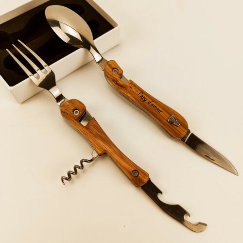 Couverts multifonctions pliants personnalisés