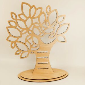 Grand support à bijoux en bois